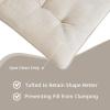 Intelligent Design Edelia Foldable Poly Chenille Light Weight Lounge Floor Pillow Cushion Tufted Seat for Meditation, Game Playing, Yoga, Reading with Travel Wrap, 74×27, Ivory(Ivory)