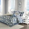 Madison Park 100% Cotton Comforter Set – Coastal Coral, Starfish Design All Season Down Alternative Cozy Bedding with Matching Shams, Decorative Pillow, Queen(90″x90″), Blue, Cape Cod Navy 7pcs(Cape Cod Navy 7pcs)