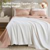 Madison Park 100% Egyptian Cotton Lightweight Summer Blanket, Breathable Waffle Knit Design, Soft Cozy All-Season Throw for Bed, Couch or Sofa, Sage Green Full/Queen Size (90″x90″)(White)