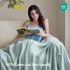 Madison Park 100% Egyptian Cotton Lightweight Summer Blanket, Breathable Waffle Knit Design, Soft Cozy All-Season Throw for Bed, Couch or Sofa, Sage Green Full/Queen Size (90″x90″)(Light Blue)