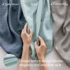 Madison Park 100% Egyptian Cotton Lightweight Summer Blanket, Breathable Waffle Knit Design, Soft Cozy All-Season Throw for Bed, Couch or Sofa, Sage Green Full/Queen Size (90″x90″)(Light Blue)