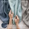 Madison Park 100% Egyptian Cotton Lightweight Summer Blanket, Breathable Waffle Knit Design, Soft Cozy All-Season Throw for Bed, Couch or Sofa, Sage Green Full/Queen Size (90″x90″)(Blue)