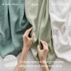 Madison Park 100% Egyptian Cotton Lightweight Summer Blanket, Breathable Waffle Knit Design, Soft Cozy All-Season Throw for Bed, Couch or Sofa, Sage Green Full/Queen Size (90″x90″)(White)