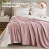 Madison Park 100% Egyptian Cotton Lightweight Summer Blanket, Breathable Waffle Knit Design, Soft Cozy All-Season Throw for Bed, Couch or Sofa, Sage Green Full/Queen Size (90″x90″)(Rose)