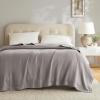 Madison Park 100% Egyptian Cotton Lightweight Summer Blanket, Breathable Waffle Knit Design, Soft Cozy All-Season Throw for Bed, Couch or Sofa, Sage Green Full/Queen Size (90″x90″)(Grey)