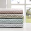 Madison Park 3M Microcell Bed Sheet Set Color Fast, Wrinkle and Stain Resistant, Soft Sheets with 16″ Deep Pocket All Season, Cozy Bedding-Set, Matching Pillow Case, Cal King, Grey, 4 Piece(Tan Print)