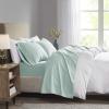 Madison Park 3M Microcell Bed Sheet Set Color Fast, Wrinkle and Stain Resistant, Soft Sheets with 16″ Deep Pocket All Season, Cozy Bedding-Set, Matching Pillow Case, Cal King, Grey, 4 Piece(Seafoam)