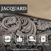 Madison Park Aubrey Cozy Comforter Set, Faux Silk Jacquard Paisley Design – All Season Down Alternative Bedding with Cotton Bed Sheets, Bed Skirt & Toss Pillows, King Navy 12 Piece(Black Biab 12pcs)