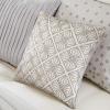 Madison Park Biloxi Jacquard Comforter Set – Modern Geometric Design, All Season Down Alternative Cozy Bedding with Matching, Shams, Decorative Pillow, Queen(90″x90″), Ombre Navy 7 Piece(Biloxi Silver)