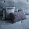 Madison Park Boone Cozy Comforter Set, Faux Suede, Deluxe Hotel Styling All Season Down Alternative Bedding Matching Shams, Decorative Pillow, Queen (90 in x 90 in), Rustic Brown 7 Piece(Dark Navy 7pcs)