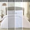 Madison Park Celeste Comforter Set-Textured Luxury Design All Season Down Alternative Bedding, Matching Sham, Decorative Pillows, Queen(90″x90″), White 5 Piece(White 5pcs)