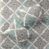 Madison Park Claire Quilt Modern Design – All Season, Breathable Coverlet Lightweight Bedding Set, Matching Shams, Decorative Pillow, Full/Queen (90 in x 90 in), Diamond Aqua 6 Piece(Aqua)