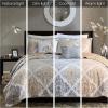 Madison Park Claire Quilt Modern Design – All Season, Breathable Coverlet Lightweight Bedding Set, Matching Shams, Decorative Pillow, Full/Queen (90 in x 90 in), Diamond Aqua 6 Piece(Neutral)