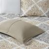 Madison Park Claire Quilt Modern Design – All Season, Breathable Coverlet Lightweight Bedding Set, Matching Shams, Decorative Pillow, Full/Queen (90 in x 90 in), Diamond Aqua 6 Piece(Neutral)