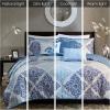 Madison Park Claire Quilt Modern Design – All Season, Breathable Coverlet Lightweight Bedding Set, Matching Shams, Decorative Pillow, Full/Queen (90 in x 90 in), Diamond Aqua 6 Piece(Blue)