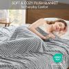 Madison Park Cozy Blanket Soft Plush Blanket Chic Backprinted Carved Texture Design, Trendy, All Seasons Lightweight Bedding for Summer Cover for Bed, Couch & Sofa, Full/Queen, Grey(Grey)