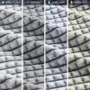 Madison Park Cozy Blanket Soft Plush Blanket Chic Backprinted Carved Texture Design, Trendy, All Seasons Lightweight Bedding for Summer Cover for Bed, Couch & Sofa, Full/Queen, Grey(Grey)