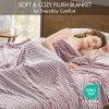 Madison Park Cozy Blanket Soft Plush Blanket Chic Backprinted Carved Texture Design, Trendy, All Seasons Lightweight Bedding for Summer Cover for Bed, Couch & Sofa, Full/Queen, Grey(Red)