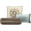 Madison Park Cozy Comforter Set Casual Modern Design All Season, Matching Bed Skirt, Decorative Pillows, Queen(92″x96″), Blue, 9 Piece (MP10-458)(Juliana Blue)