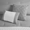 Madison Park Cozy Comforter Set-Deluxe Hotel Collection, All Season Down Alternative Luxury Bedding with Matching Shams, Decorative Pillows, Queen(90″x90″), Genevieve, Navy 7 Piece(Grey)