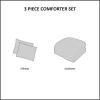 Madison Park Cozy Cotton Comforter Set Casual Modern Design All Season Bedding, Matching Shams, Full/Queen (90 in x 90 in), White 3 Piece(Waffle Weave White)