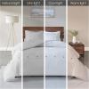 Madison Park Cozy Cotton Comforter Set Casual Modern Design All Season Bedding, Matching Shams, Full/Queen (90 in x 90 in), White 3 Piece(Waffle Weave White)