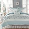 Madison Park Dawn Cotton Comforter Set Amherst Curtain(Dawn Shabby Chic  Blue)