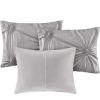 Madison Park Daybed Cover Set – Trendy Design, All Season Luxury Bedding with Bedskirt, Matching Shams, Decorative Pillow, Floral Medallion Quilted Blue 75″x39″ 6 Piece(Leila Dark Gray)