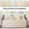 Madison Park Daybed Cover Set Damask Quilted Cover for Daybeds, All Season, Pre-washed Cotton-Filled Coastal Bedding with Scallop Edge, Shams, Bedskirt, Décor Pillows, Tuscany, Cream, 39″x75″, 6 Piece(Cream)