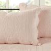 Madison Park Daybed Cover Set Damask Quilted Cover for Daybeds, All Season, Pre-washed Cotton-Filled Coastal Bedding with Scallop Edge, Shams, Bedskirt, Décor Pillows, Tuscany, Cream, 39″x75″, 6 Piece(Blush)