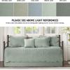 Madison Park Daybed Cover Set Damask Quilted Cover for Daybeds, All Season, Pre-washed Cotton-Filled Coastal Bedding with Scallop Edge, Shams, Bedskirt, Décor Pillows, Tuscany, Cream, 39″x75″, 6 Piece(Seafoam)