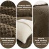 Madison Park Ellis Cable Knit Comforter Set – Soft Fluffy Chenille with Sherpa Reverse, Cozy Sweater-Inspired Texture, Oeko-Tex Certified,King, Ivory(Brown)