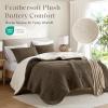 Madison Park Ellis Cable Knit Comforter Set – Soft Fluffy Chenille with Sherpa Reverse, Cozy Sweater-Inspired Texture, Oeko-Tex Certified,King, Ivory(Brown)
