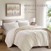 Madison Park Ellis Cable Knit Comforter Set – Soft Fluffy Chenille with Sherpa Reverse, Cozy Sweater-Inspired Texture, Oeko-Tex Certified,King, Ivory(Ivory)