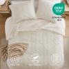 Madison Park Ellis Cable Knit Comforter Set – Soft Fluffy Chenille with Sherpa Reverse, Cozy Sweater-Inspired Texture, Oeko-Tex Certified,King, Ivory(Ivory)