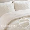 Madison Park Ellis Cable Knit Comforter Set – Soft Fluffy Chenille with Sherpa Reverse, Cozy Sweater-Inspired Texture, Oeko-Tex Certified,King, Ivory(Ivory)