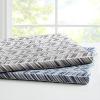 Madison Park Essentials Chevron Printed Ultra Soft 4 Piece Sheet Set, Grey, Queen(Grey)