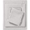 Madison Park Essentials Chevron Printed Ultra Soft 4 Piece Sheet Set, Grey, Queen(Grey Stripe)