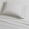 Madison Park Essentials Chevron Printed Ultra Soft 4 Piece Sheet Set, Grey, Queen(Grey Stripe)