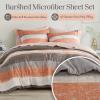 Madison Park Essentials Jaxon Bed in a Bag Comforter Set with Sheet, Printed Stripe Design, Modern All Season Bedding and Matching Sham, Queen Blue/Grey 7 Piece(Coral/Grey)