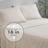 Madison Park Essentials Jaxon Bed in a Bag Comforter Set with Sheet, Printed Stripe Design, Modern All Season Bedding and Matching Sham, Queen Blue/Grey 7 Piece(Taupe/Grey)
