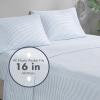 Madison Park Essentials Jaxon Bed in a Bag Comforter Set with Sheet, Printed Stripe Design, Modern All Season Bedding and Matching Sham, Queen Blue/Grey 7 Piece(Blue/Grey)