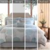 Madison Park Essentials Queen Comforter Set, Bed in a Bag Queen, Watercolor Print Coastal Comforter & Chambray Cotton Sheet Set, All Season Bedding Set, Saben, Taupe Queen (90 in x 90 in) 9 Piece(Circular Aqua)