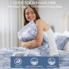 Madison Park Essentials Queen Free Luxurious 6 Piece Sheet Set MPE20-769(Blue Marble)