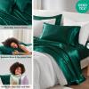 Madison Park Essentials Queen Free Luxurious 6 Piece Sheet Set MPE20-769(Emerald Green)