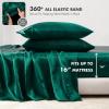 Madison Park Essentials Queen Free Luxurious 6 Piece Sheet Set MPE20-769(Emerald Green)