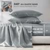 Madison Park Essentials Queen Free Luxurious 6 Piece Sheet Set MPE20-769(Grey)