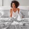 Madison Park Essentials Queen Free Luxurious 6 Piece Sheet Set MPE20-769(Light Grey)