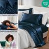 Madison Park Essentials Queen Free Luxurious 6 Piece Sheet Set MPE20-769(Midnight Blue)