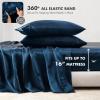 Madison Park Essentials Queen Free Luxurious 6 Piece Sheet Set MPE20-769(Midnight Blue)